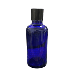 100ML BLUE BOTTLE WITH FLAT CAP