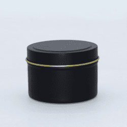 4OZ BLACK TIN JAR
